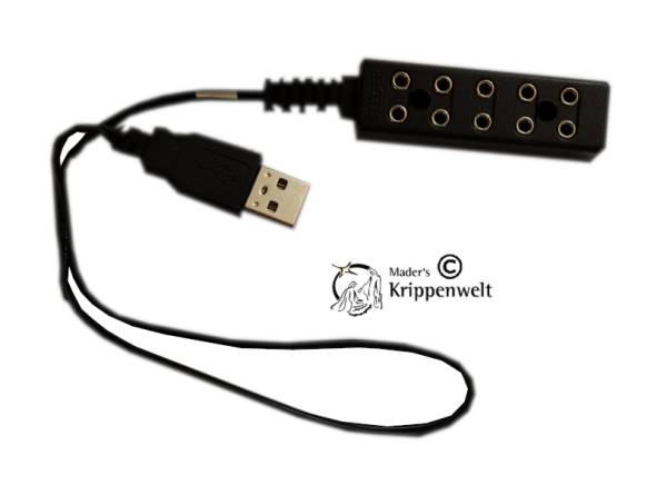 Verteiler mit USB - Stecker für ihre Krippenbeleuchtung