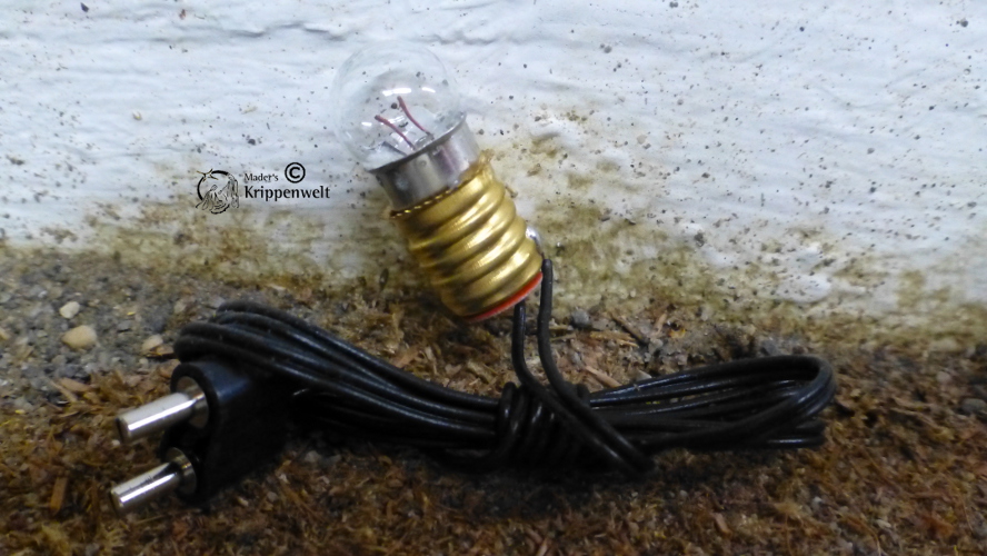 Für 3,5V Trafo Rote LED Lämpchen mit Kabel und Stecker E10