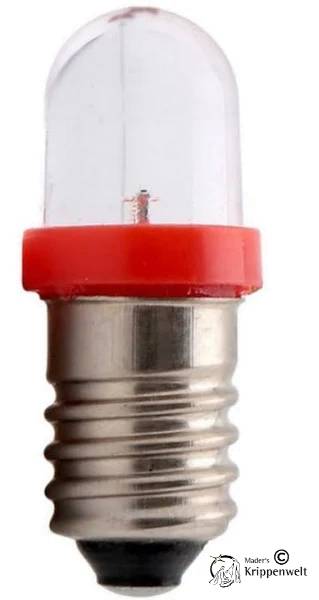 E10 Schraubbirne LED 4,5V rot
