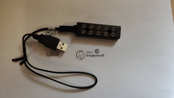 Verteiler mit USB - Stecker für ihre Krippenbeleuchtung