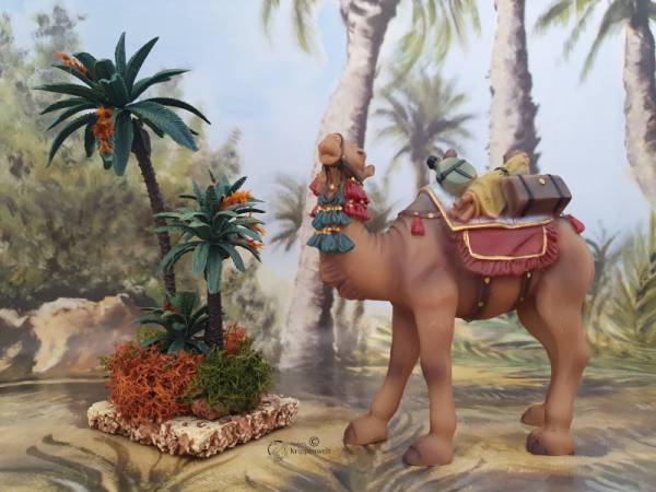 Krippenfiguren Tiere aus Kunstharz ein stehendes Kamel