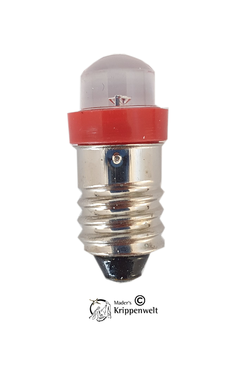 LED Ersatzbirne rot / weiß für die Krippenbeleuchtung